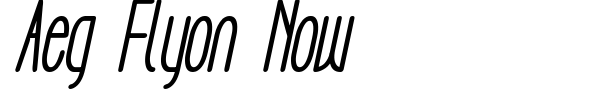 Aeg Flyon Now font preview